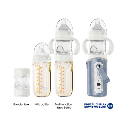 Μπουκάλι 240ml 3 σίτισης γάλακτος μητέρων γυαλιού μωρών ODM σε 1 με το διανομέα τύπου