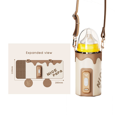 FDA νηπίων USB φορητός φύλακας θερμότητας γάλακτος ταξιδιού μπουκαλιών θερμότερος με το λουρί