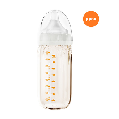 Νεογέννητο PVC μπουκαλιών 240mL σίτισης μωρών γυαλιού PPSU ελεύθερος βαθμός τροφίμων