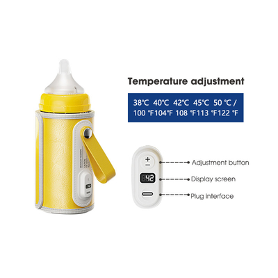 PU ροής μπουκαλιών τύπου USB μητρικού γάλακτος φορητό θερμότερο υπέρ καθορισμένο μέσο δέρμα