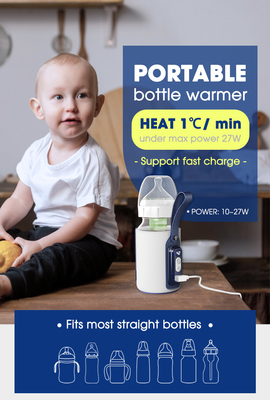 Θερμοκρασίας ελέγχου θερμότερη γρήγορη θέρμανση μπουκαλιών μωρών ταξιδιού φορητή αδιάβροχη