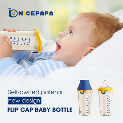 Αντι πλαστικά PPSU μωρών κτυπήματος ΚΑΠ Colic μπλε μπουκάλια σίτισης μπουκαλιών 240ml
