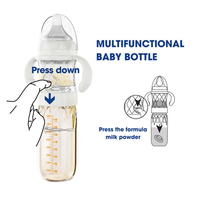 Μπουκάλια μωρών νυχτερινής μόνα μίξης που ταΐζουν το PVC γυαλιού 240ml PPSU ελεύθερο