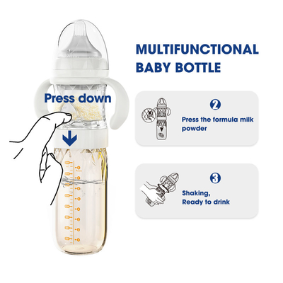 Μόνο δώρο καθορισμένο μη τοξικό 240ml αντι Colic BPA μπουκαλιών μωρών μίξης Nicepapa ελεύθερο