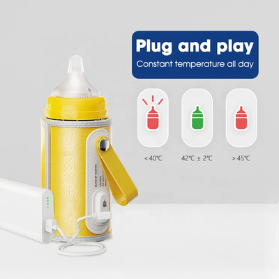 10W η θερμοστάτης μπουκάλι γάλακτος ταξιδιού 42 βαθμού θερμότερο ROHS USB συνδέει για τη σίτιση μωρών
